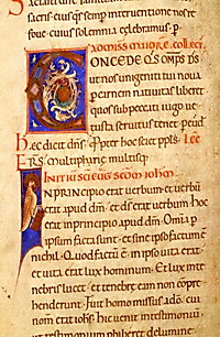 Sacramentario camaldolese (sec. XII). Firenze, Biblioteca Medicea Laurenziana, Conv. soppr. 292, c. 13v.